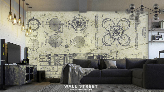 Фотообои в интерьере артикул Induction 17, ИНДУКЦИЯ / INDUCTION, Wall street