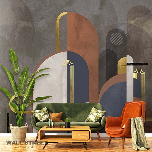 Фотообои в интерьере артикул Deco 19, АРТ-ДЕКО / DECO, Wall street