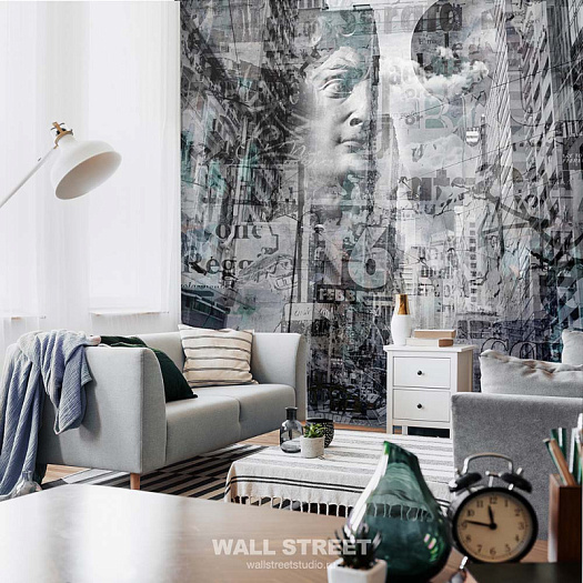 Фотообои в интерьере артикул GRUNGE 27, GRUNGE, Wall street