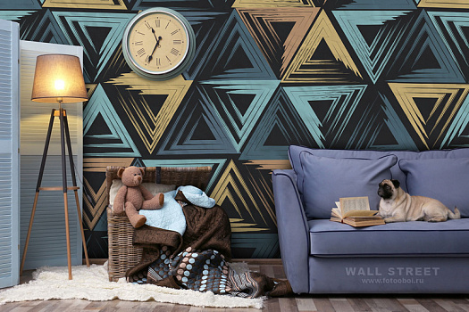 Фотообои в интерьере артикул Geometry 13, GEOMETRY, Wall street Фотообои в интерьере артикул Geometry 13, GEOMETRY, Wall street